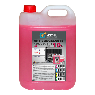 Akkoil Anticongelante 10% Rosa Inorgânico 5L