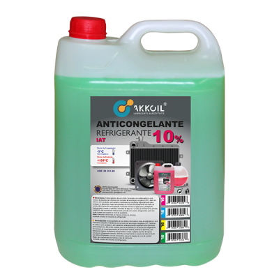 Akkoil Anticongelante 10% Verde Inorgânico 5L