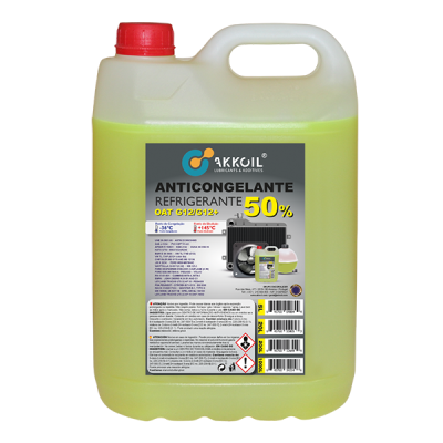 Akkoil Anticongelante 50% Amarelo G12/G12+ Orgânico 5L
