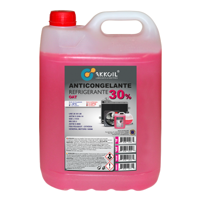 Akkoil Anticongelante 30% OAT Rosa Orgânico 5L