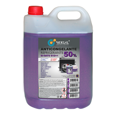 Akkoil Anticongelante 50% Lilás Si-Oats G12 ++ Silicatos 5L