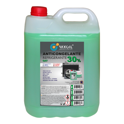 Akkoil Anticongelante 30% OAT Verde Orgânico 5L